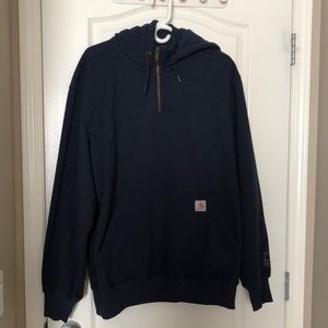 Carhartt Rain Defender Paxton Heavyweight Hoodie - Navy, XL